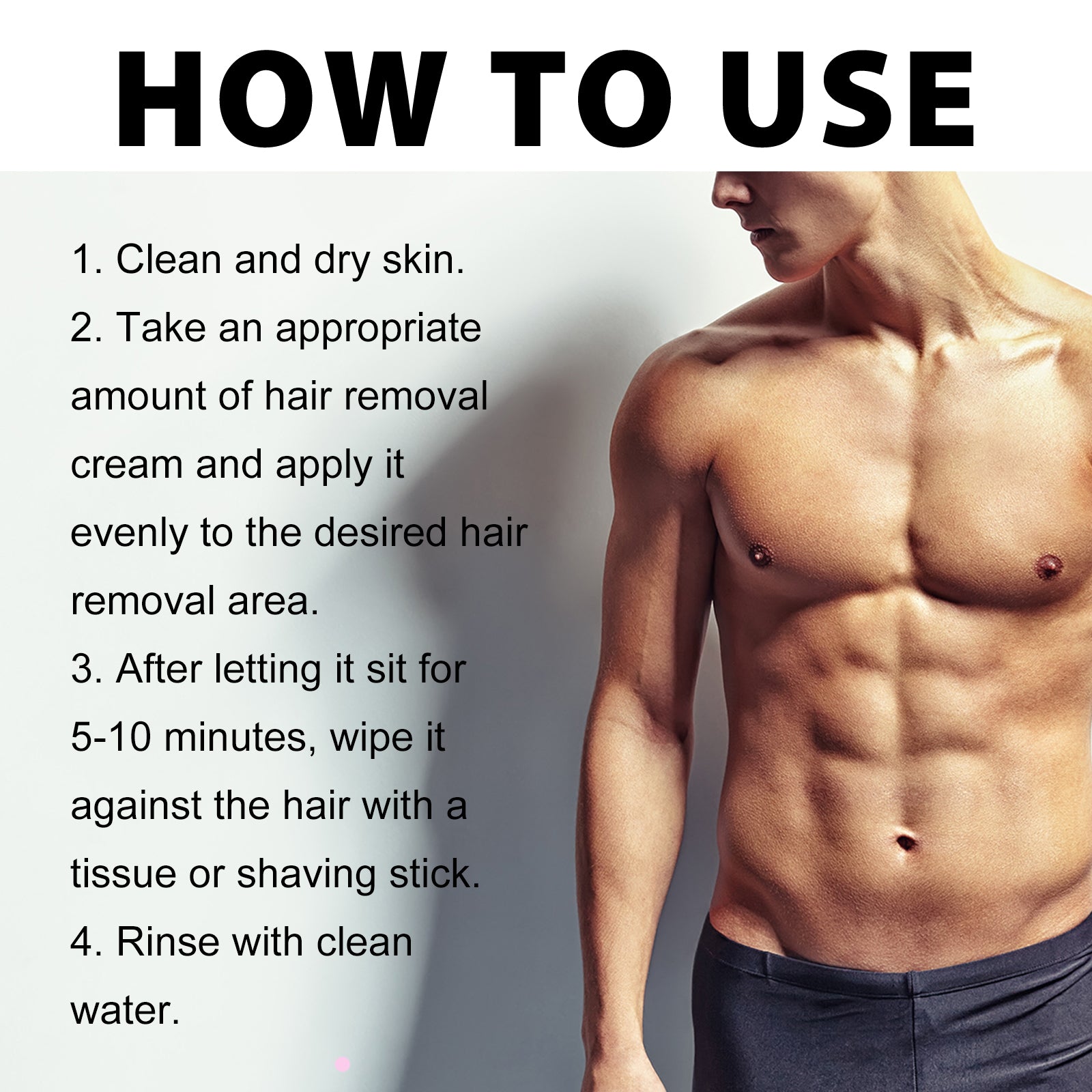Crème dépilatoire, hommes, enlève la barbe, les aisselles, les mains et les jambes, douce, ne stimule pas la crème dépilatoire pour le corps