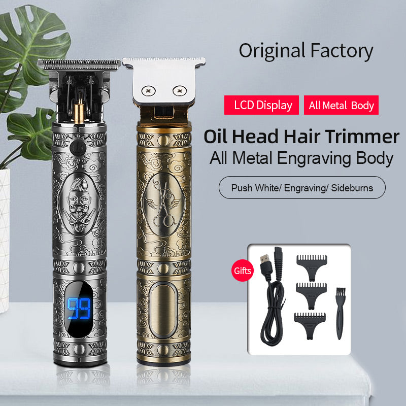 Tondeuse à cheveux Tête d'huile Tondeuse à cheveux électrique Rasoir T9 Tondeuse à cheveux électrique à graver