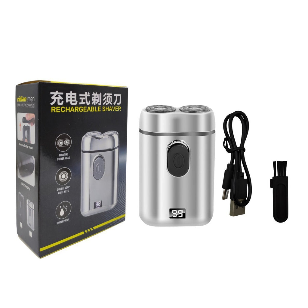 Rasoir de Voyage Lave-Auto Rasoir Double Tête Charge Portable Couteau à Barbe Flottant