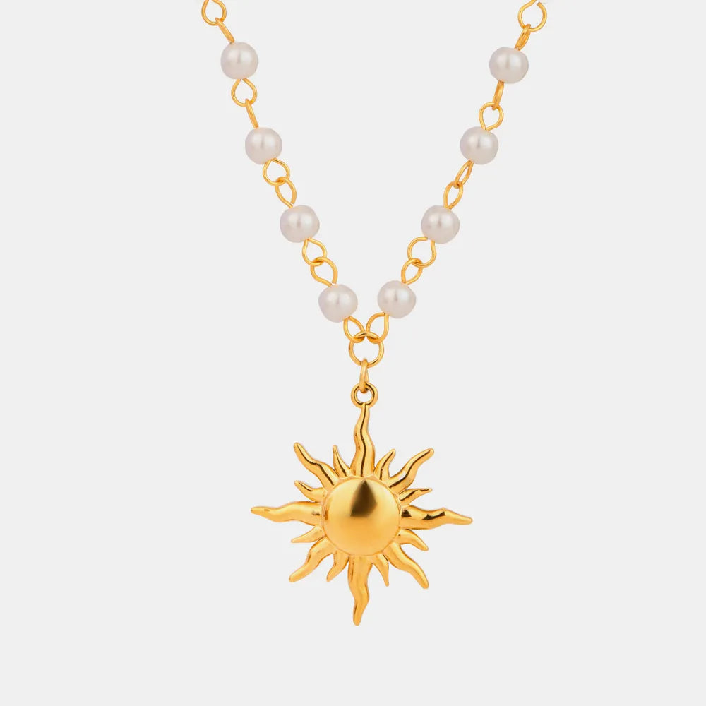 Collier Perle Soleil Plaqué Or 18 carats