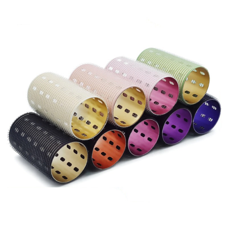 Bigoudis extra-longs à noyau en aluminium, 5x9cm, colorés, thermoconducteurs, pour une frange vaporeuse avec USB autocollant