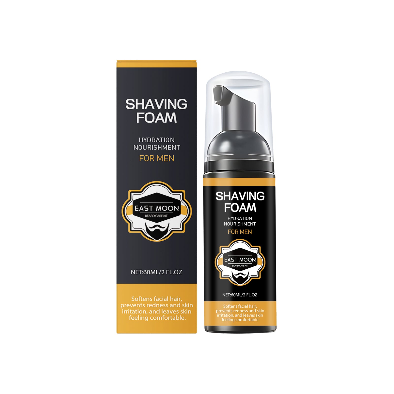 Série de soins de la barbe pour hommes Nettoyage doux Soin hydratant et hydratant des poils du visage