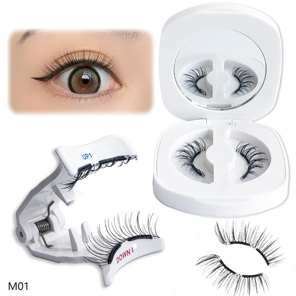 Faux cils magnétiques souples, sans colle, imitation naturelle, épais, recourbés, portables