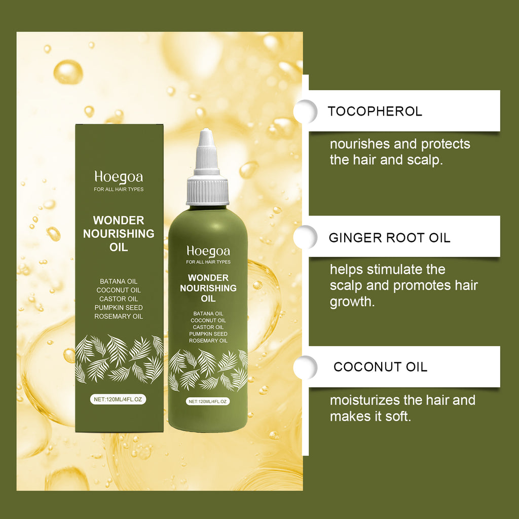 Huile Essentielle Capillaire Hoegoa Lissante Et Nourrissante Massage Apaisant du Cuir Chevelu Huile Essentielle Capillaire Tous Types de Cheveux