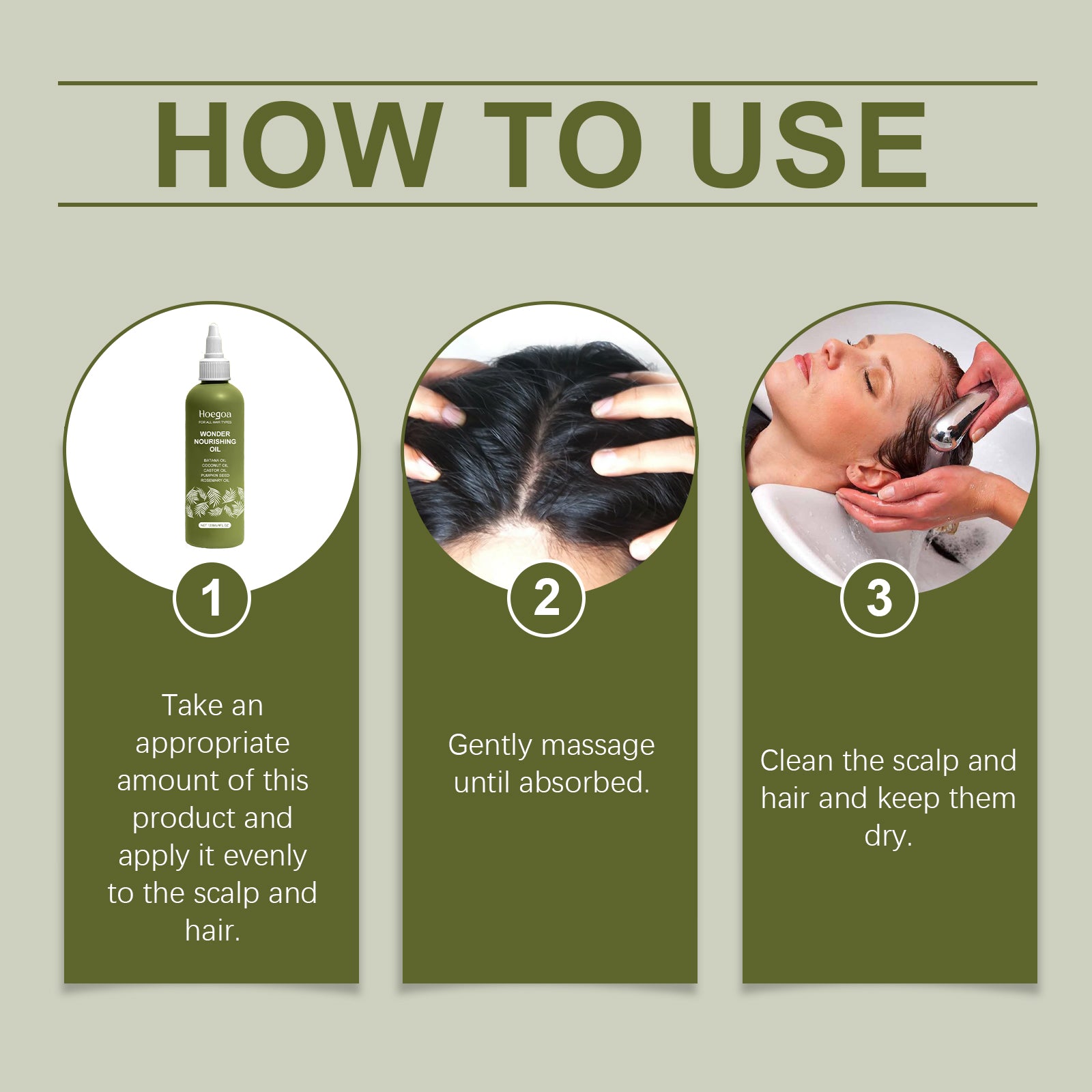 Huile Essentielle Capillaire Hoegoa Lissante Et Nourrissante Massage Apaisant du Cuir Chevelu Huile Essentielle Capillaire Tous Types de Cheveux