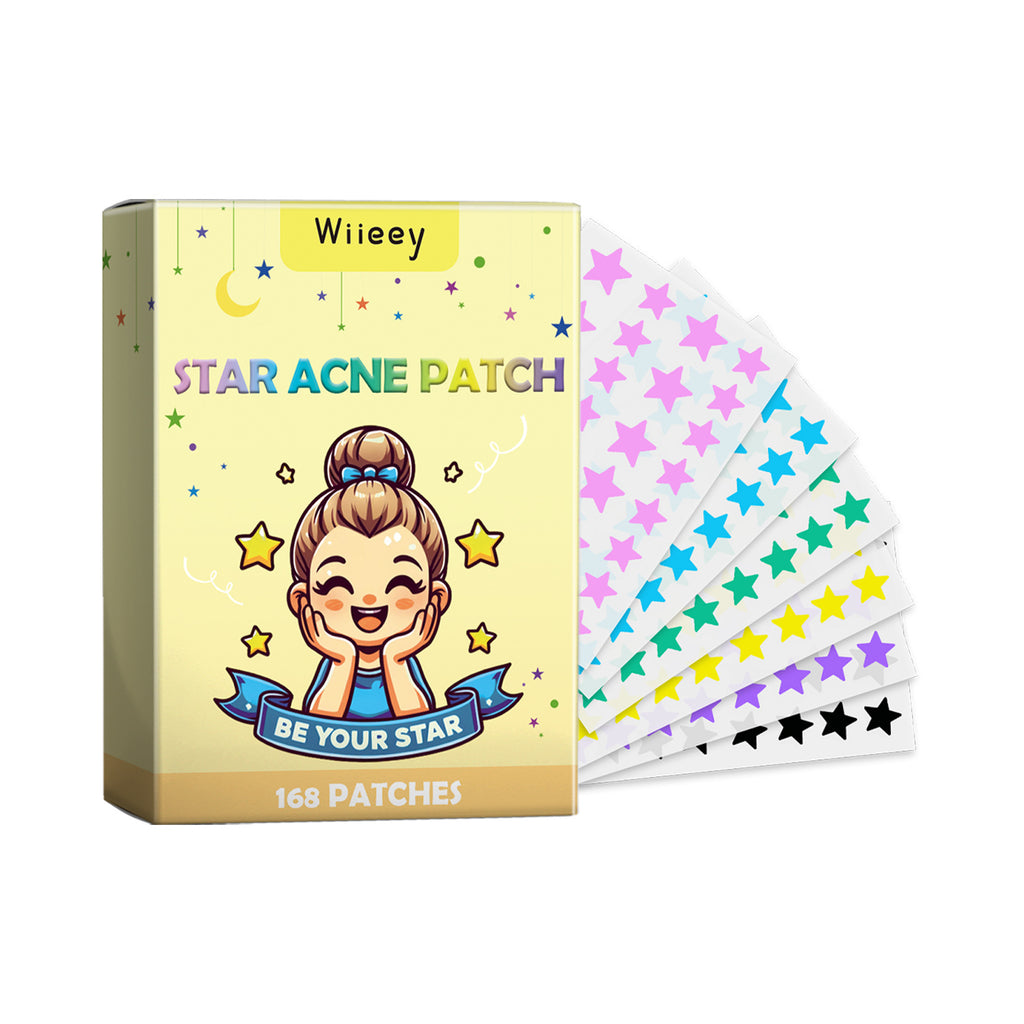 Patch anti-acné étoiles, Réduit l'acné et les marques d'acné, Nettoie le visage, Acné à bouche fermée, Patch anti-acné portable de dessin animé