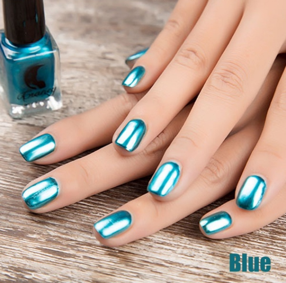 14 couleurs 6ML Vernis à ongles métallique miroir pour femme, accessoire de beauté maquillage tendance sexy
