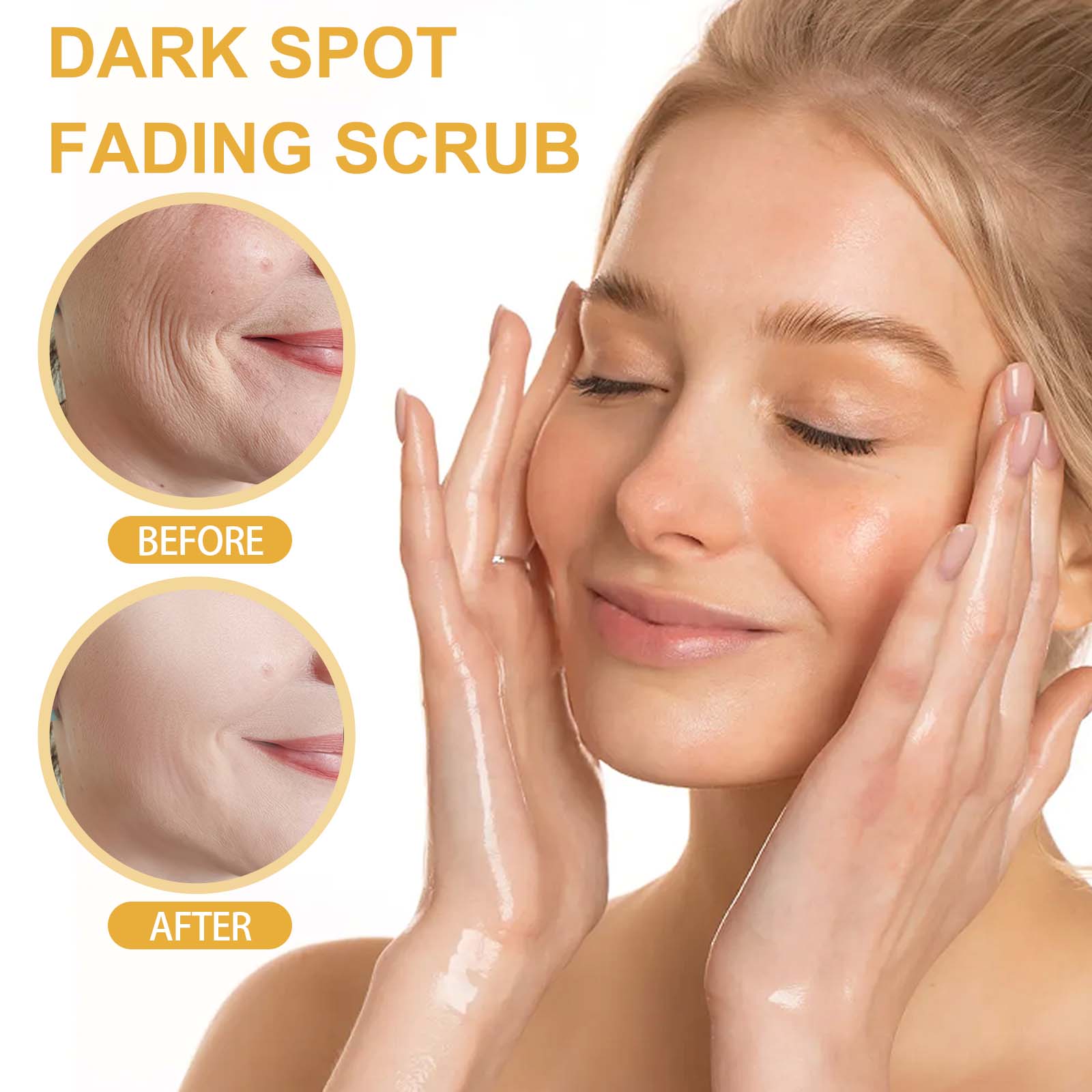 Gommage facial exfoliant au curcuma pour un nettoyage en profondeur des pores délicats et un soin nettoyant de beauté