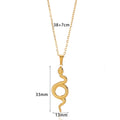 Pendentif Serpent Spirit Collier Femme Rétro Personnalisé Acier Inoxydable Plaqué Or