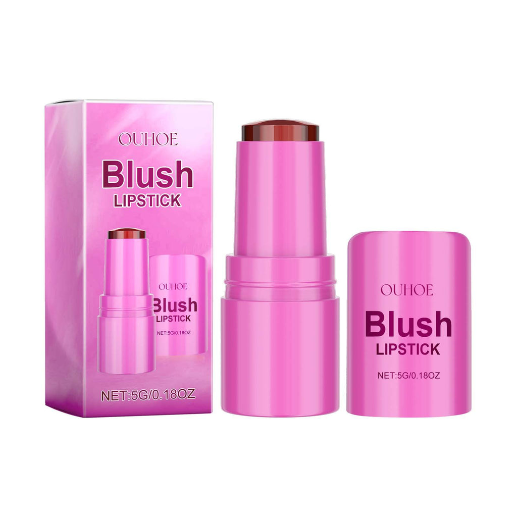 Rouge à lèvres blush, bâtonnet de gloss à lèvres blush longue durée, facile à colorer, nude clair naturel