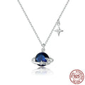 Collier pendentif ciel étoilé en argent sterling S925