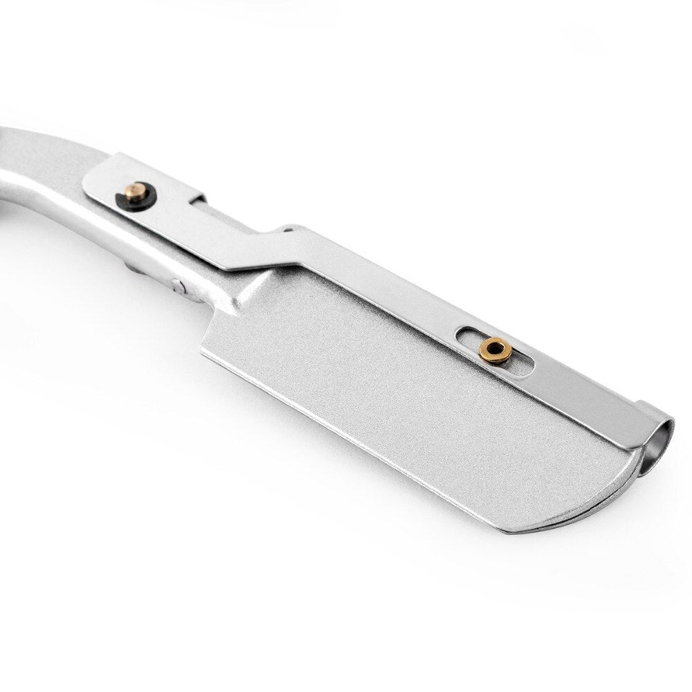QSHAVE Rasoir Droit Fait Main Manche en Bois Rasoir de Sûreté Classique Adapté aux Lames de Rasoir Double Tranchant Entières