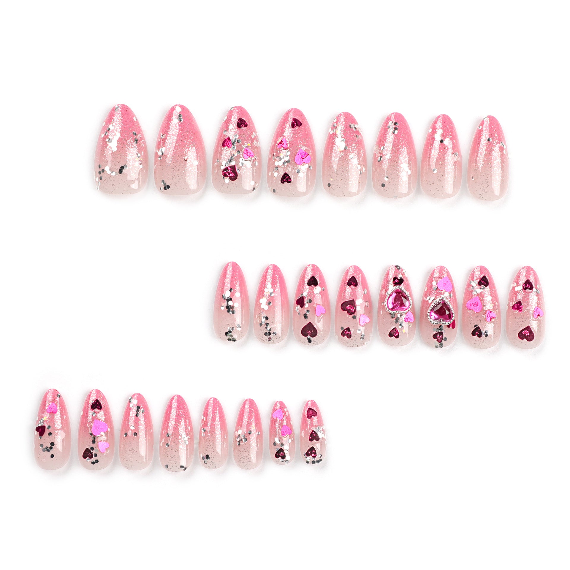 Ongles portables populaires européens et américains, faux ongles à strass flash explosifs