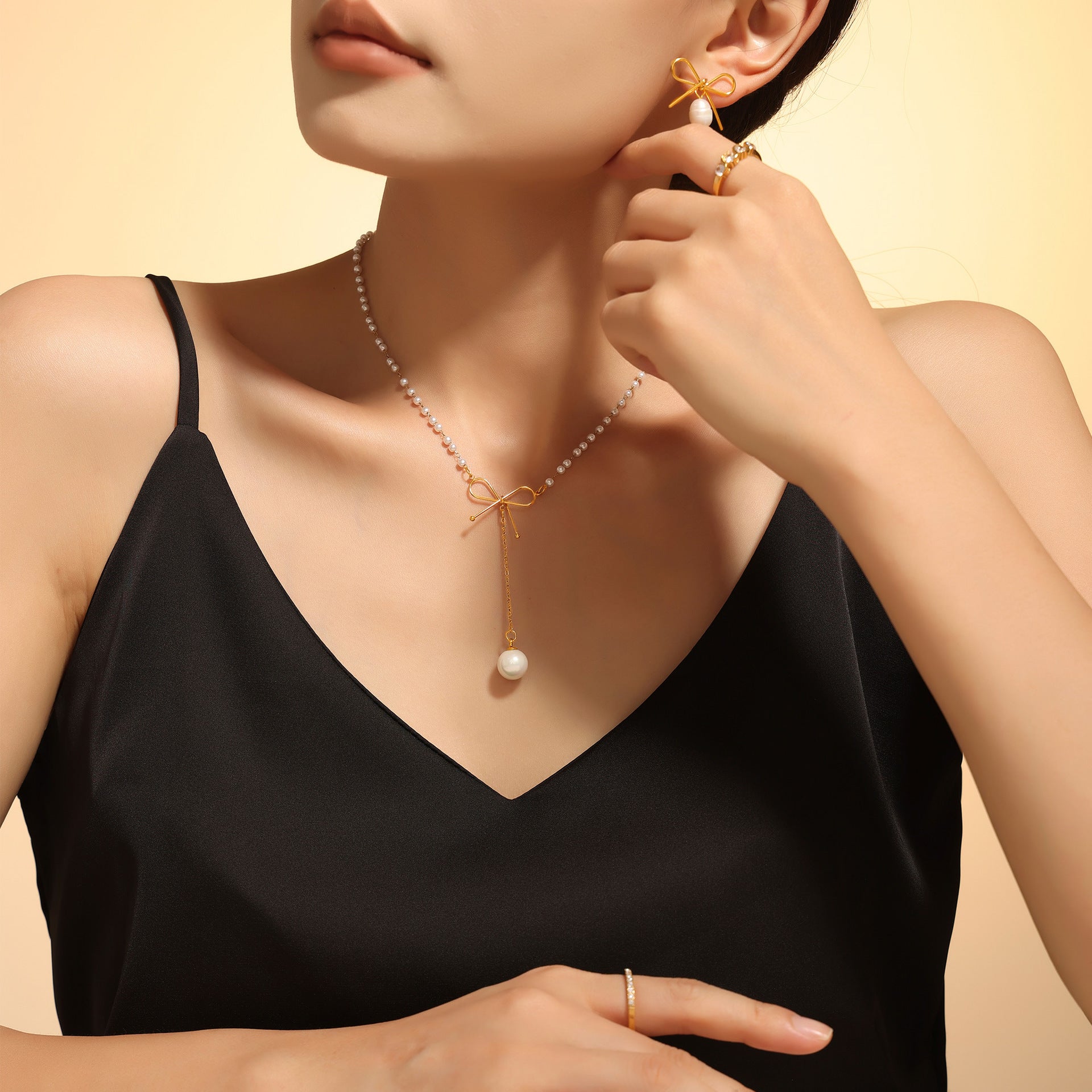 Chaîne de clavicule en acier inoxydable, style léger, tempérament simple et luxueux