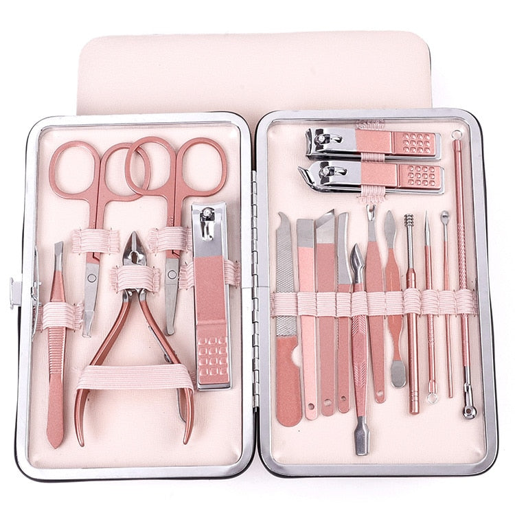 Ensemble de coupe-ongles Ciseaux Pince à peau morte Pince coupante Pédicure Couteau à rainure d'ongle Outil de manucure pour l'inflammation des ongles
