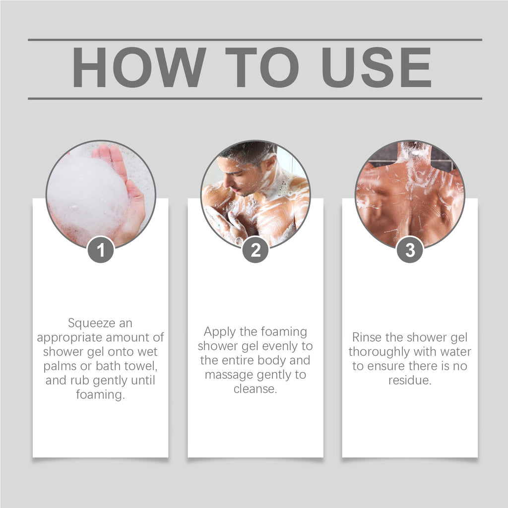 Gel douche pour homme : nettoie, hydrate, parfume et adoucit la peau.
