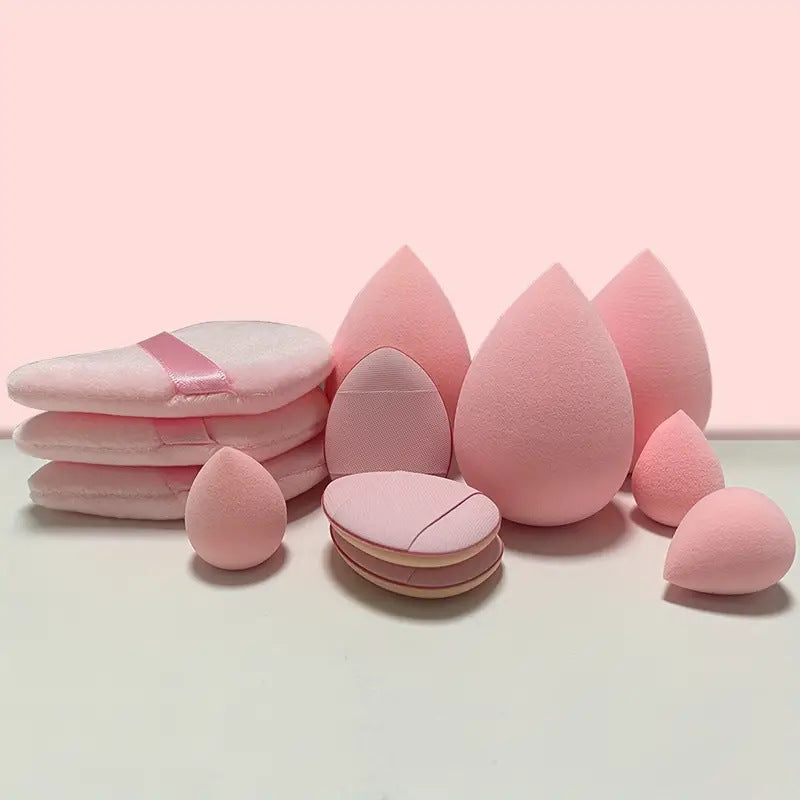 Lot de 12 éponges de maquillage Beauty Blender, éponges à fond de teint en forme d'œuf, pour cosmétiques liquides et crèmes, accessoires de maquillage pour femmes, outils de beauté