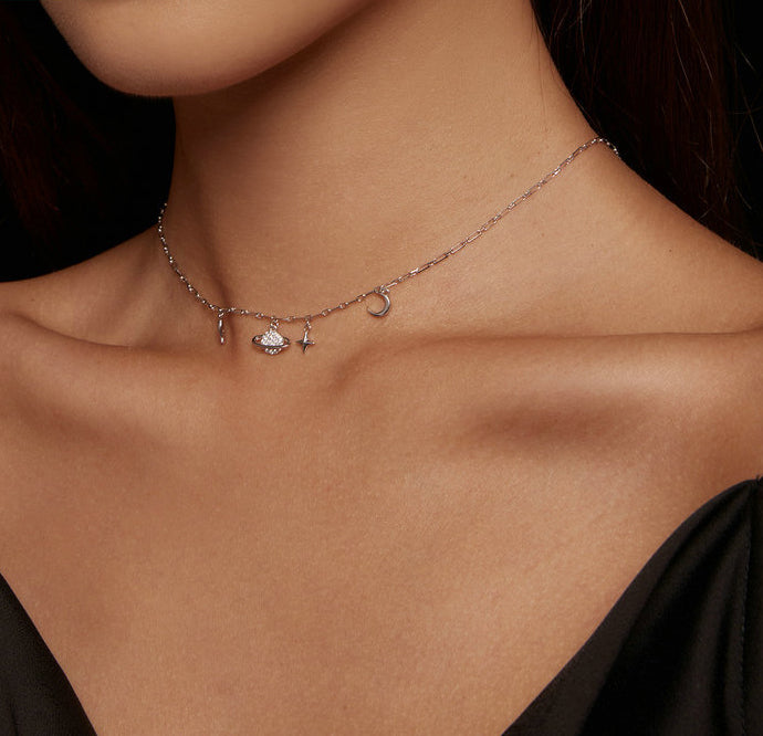 Collier Ciel Étoilé en Argent 925 pour Femmes
