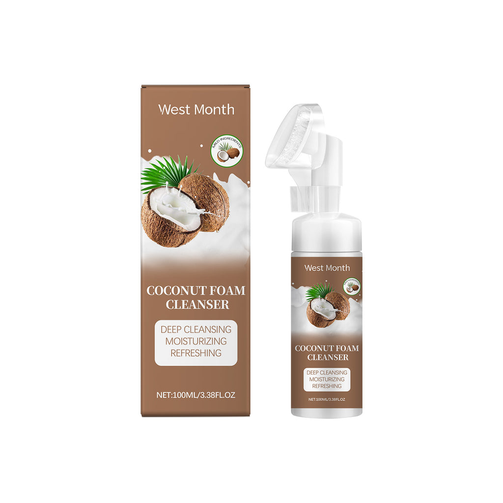 Nettoyant moussant à la noix de coco West&Month Nettoyant doux pour les pores Nettoyant rafraîchissant et hydratant