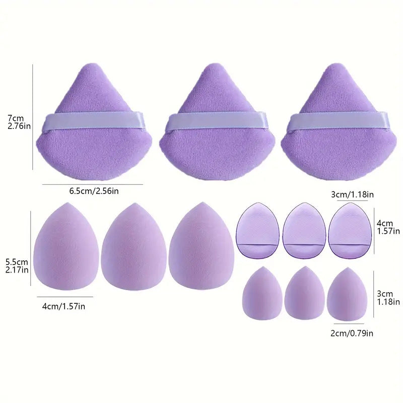 Lot de 12 éponges de maquillage Beauty Blender, éponges à fond de teint en forme d'œuf, pour cosmétiques liquides et crèmes, accessoires de maquillage pour femmes, outils de beauté
