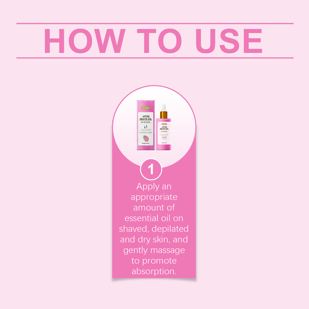 OUHOE Huile Essentielle Après-Rasage Fraise Hydrate, Adoucit et Prend Soin de la Peau en Douceur