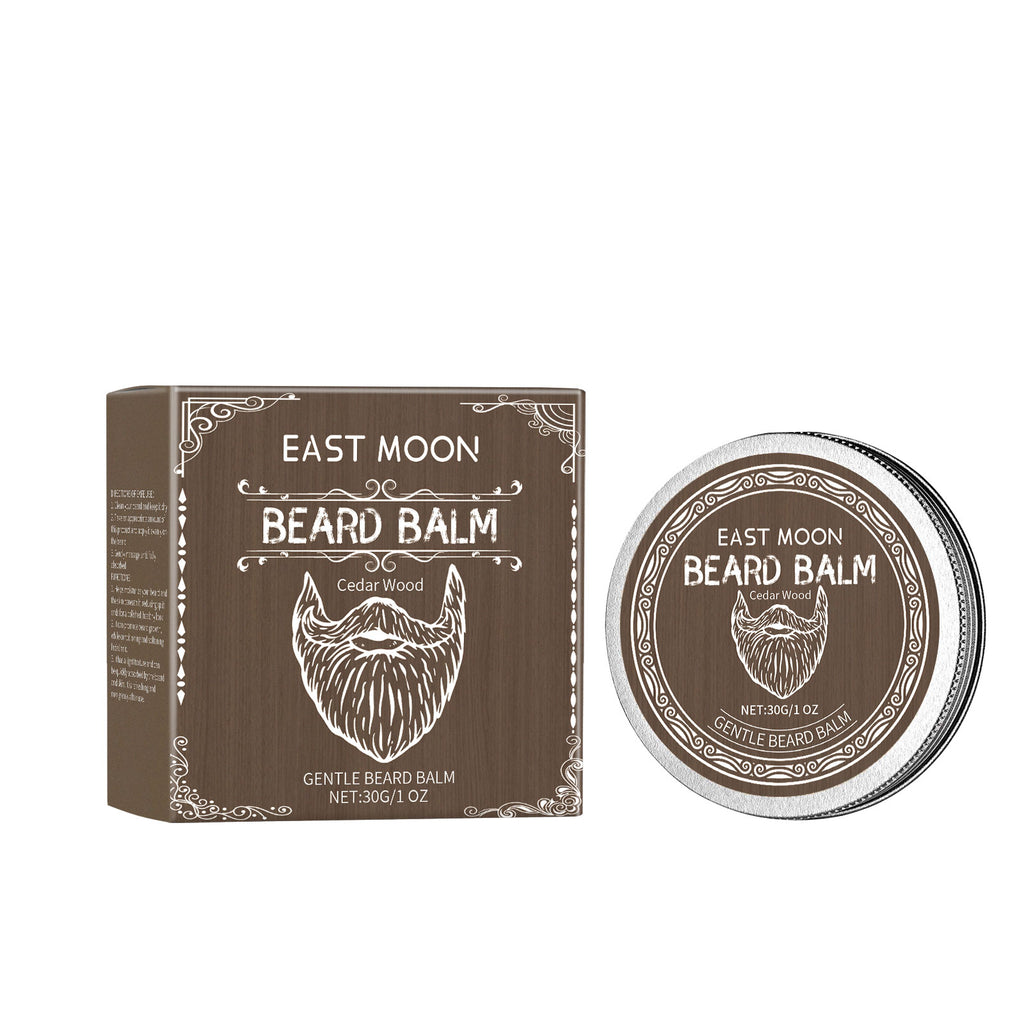 Cire d'entretien barbe au bois de cèdre pour hommes, crème de soin pour barbe au bois de cèdre nourrit et renforce la barbe