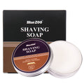 BlueZOO Savon à raser moussant pour barbe et visage pour homme, parfum santal menthe