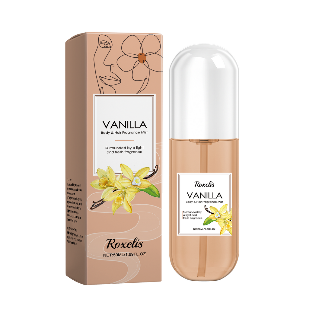 Roxelis Vaporisateur Corporel Vanille, Parfum Léger Naturel Frais Parfum Longue Durée Usage Quotidien Corps Cheveux