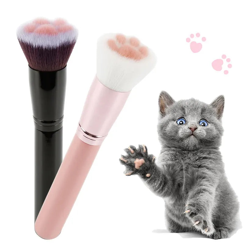 Pinceau de maquillage patte de chat doux mignon pinceau fond de teint anticernes fard à joues estompeur outils cosmétiques de beauté