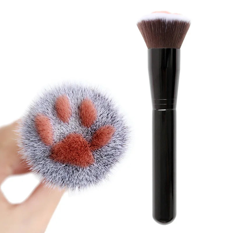 Pinceau de maquillage patte de chat doux mignon pinceau fond de teint anticernes fard à joues estompeur outils cosmétiques de beauté