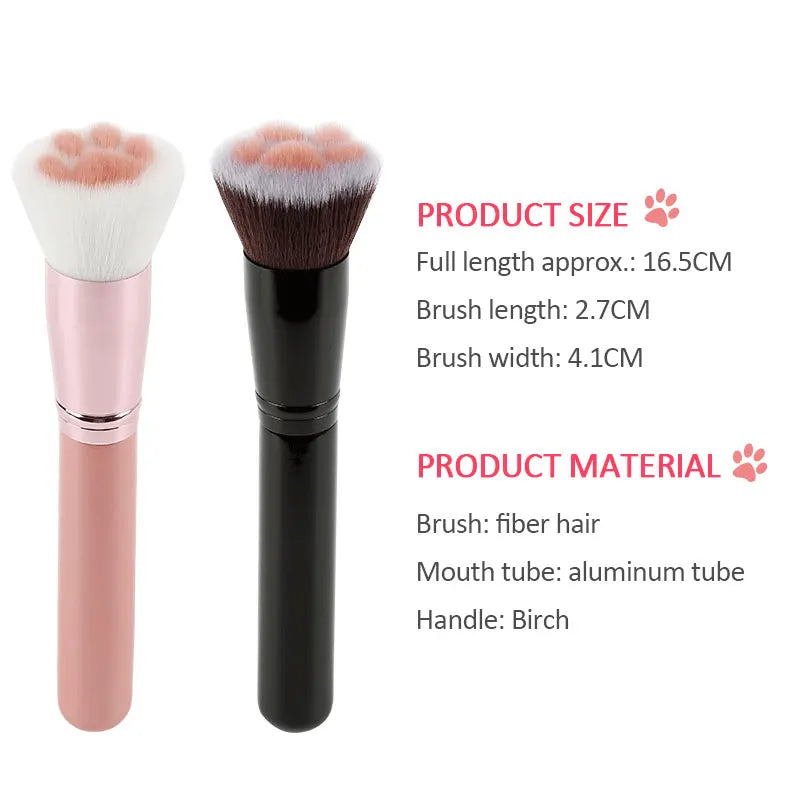 Pinceau de maquillage patte de chat doux mignon pinceau fond de teint anticernes fard à joues estompeur outils cosmétiques de beauté
