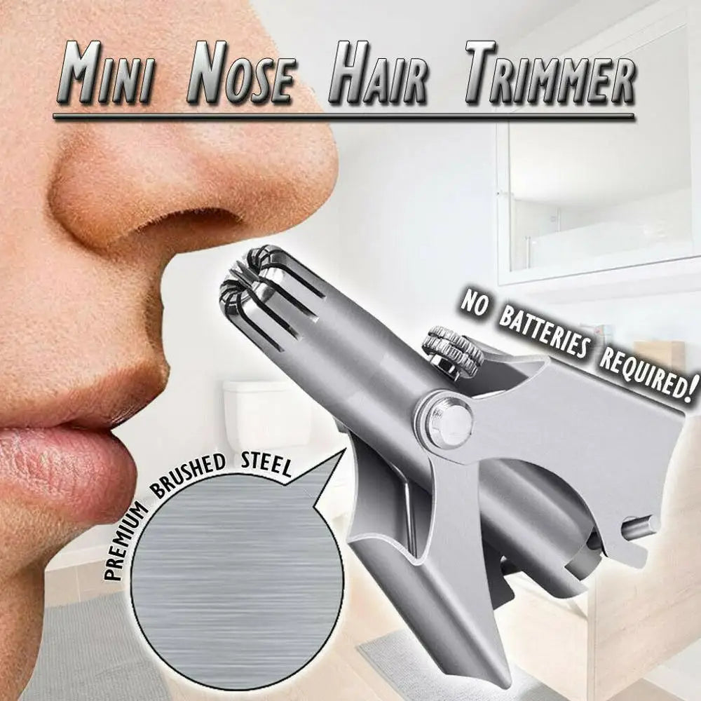 Coupe-nez manuel en acier inoxydable pour raser les poils de nez et d'oreille, rasoir, soin du visage pour homme, appareil lavable