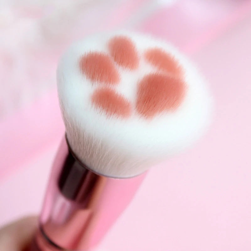 Pinceau de maquillage patte de chat doux mignon pinceau fond de teint anticernes fard à joues estompeur outils cosmétiques de beauté